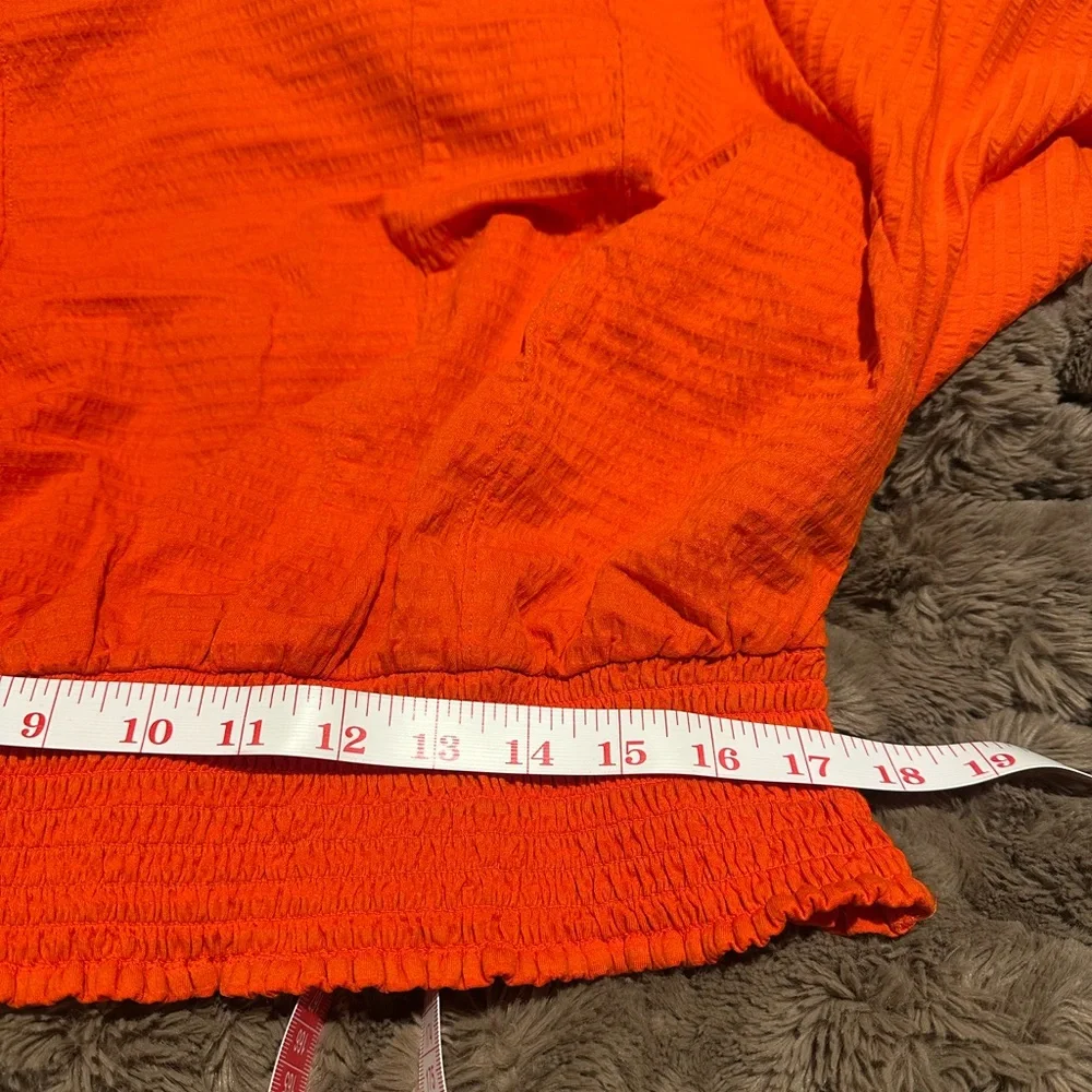 Anthropologie Vibrant Orange Blouse - Picture 10 of 11
